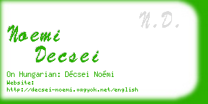 noemi decsei business card